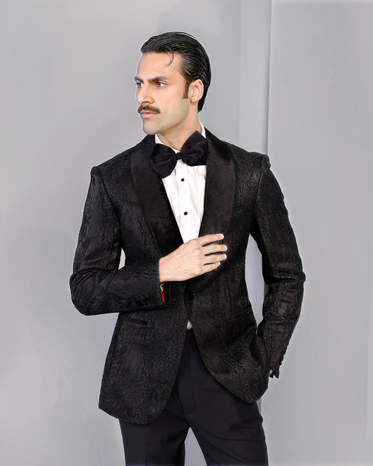 Shawl Jacquard Tuxedo In Black