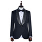 Black Single Breasted Damask Jacquard Tuxedo