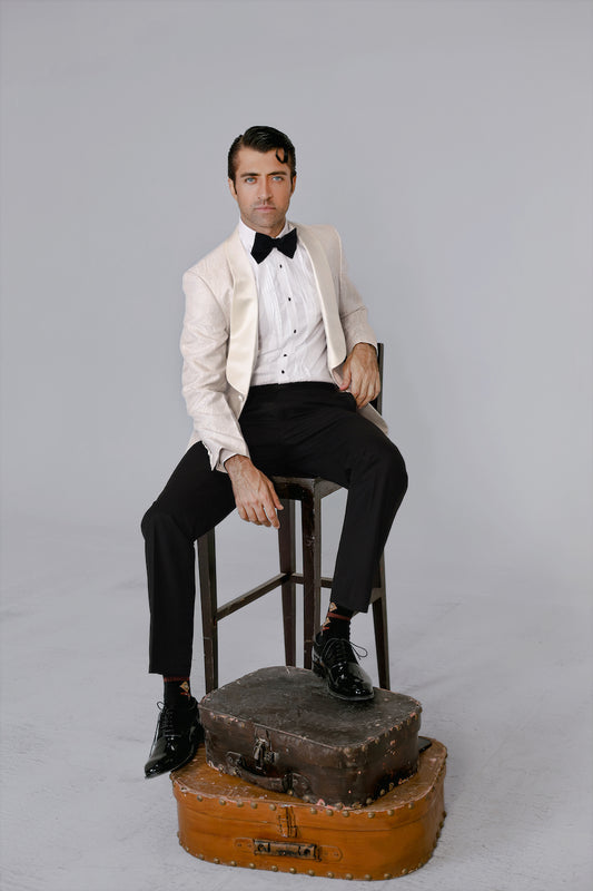 Ivory Shawl Lapel Tuxedo (Custom Made)